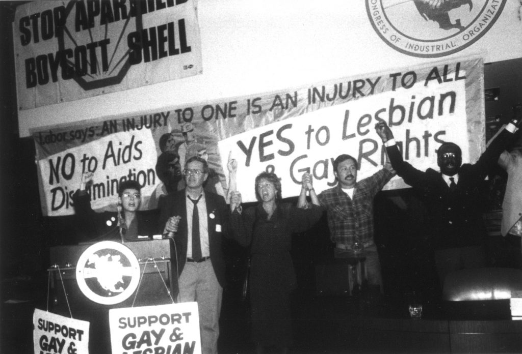 After our founding, Resist quickly supported the HIV/AIDs movement and the queer liberation movement